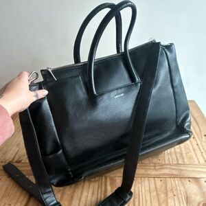 Matt & Nat Black Womens pleather  Diaper Bag